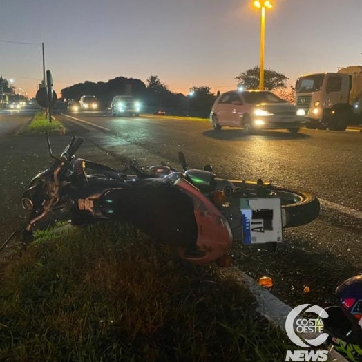 Acidente em São Miguel do Iguaçu deixa motociclista em estado grave