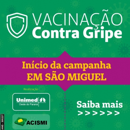 ACISMI E UNIMED fecham parceria para vacinação contra a gripe