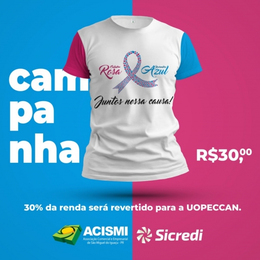ACISMI lança a Campanha ‘Juntos Nessa Causa’, alusiva ao Outubro Rosa e Novembro Azul