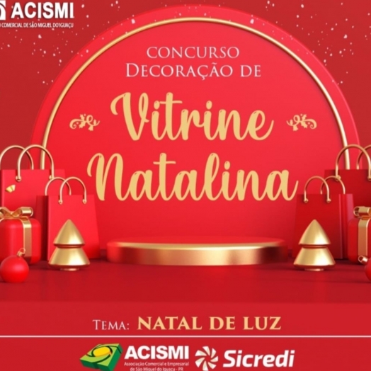 ACISMI vai anunciar o ganhador do Concurso "Decoração de Vitrine Natalina 2022” nessa sexta (16)