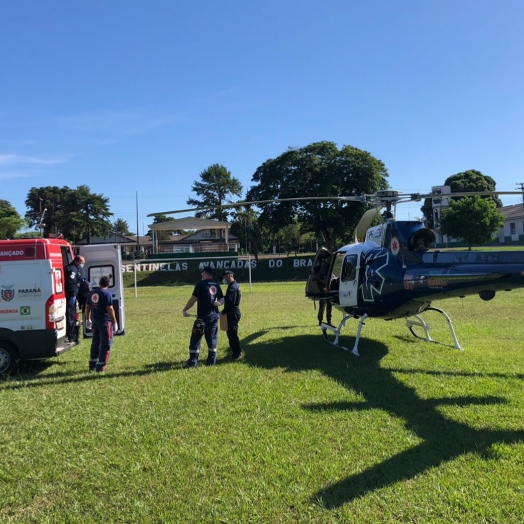 Aeromédico transporta vítima com  AVC de Foz do Iguaçu a Cascavel