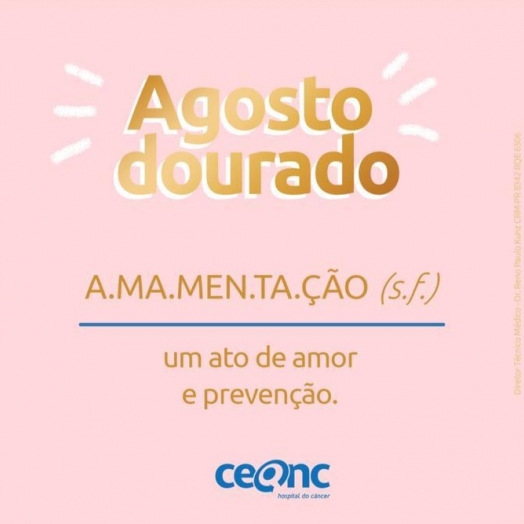 Agosto dourado: amamentação é fator protetor contra o câncer de mama