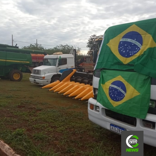 Agricultores de Guaíra se reúnem para ato pró-Bolsonaro
