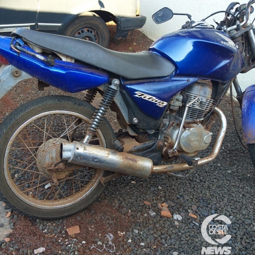 Após fugir e sofrer acidente, PM apreende motocicleta em Diamante do Oeste