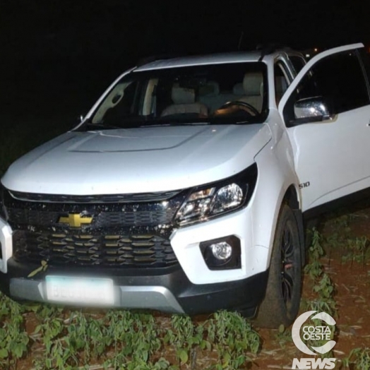 Após perseguição em Guaíra caminhonete roubada é recuperada