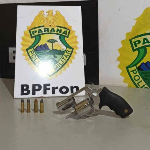 Arma de fogo e munições são apreendidas pelo BPFRON em Guaíra