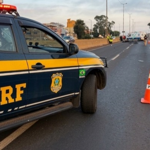Atirador em veículo mata motociclista e deixa mulher ferida no viaduto da BR-277