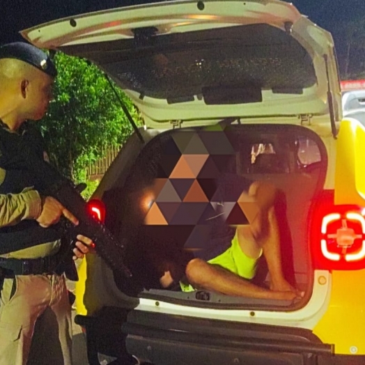 Autor de furto e preso em flagrante pela Polícia Militar logo após cometer o crime