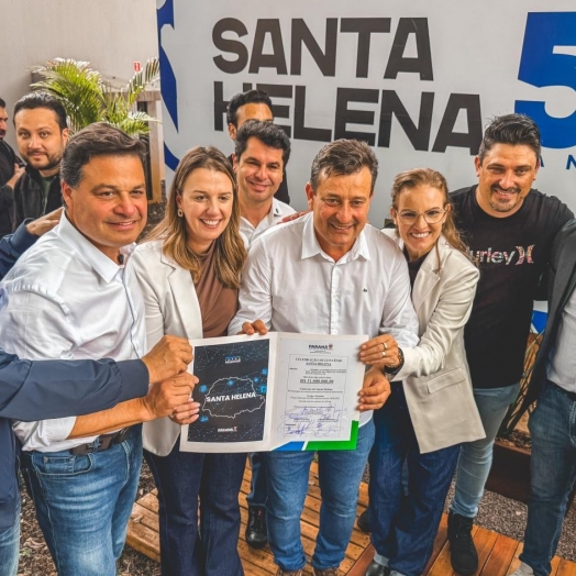 Autoridades assinam autorização de convênio de R$ 31 milhões para novo contorno rodoviário em Santa Helena