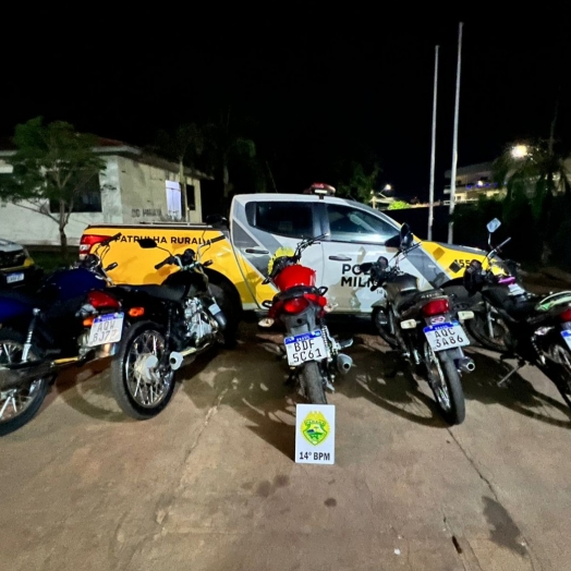 Blitz de trânsito apreende cinco motocicletas no centro de Medianeira