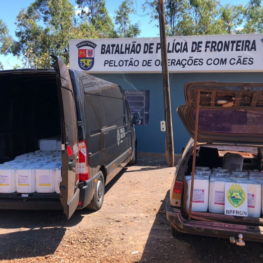 BPFron apreende agrotóxicos contrabandeados em Pato Bragado