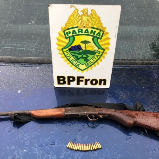 BPFron apreende arma de fogo e munições em Santa Helena