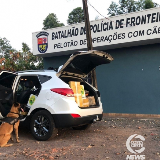 BPFRON apreende carro carregado com drogas em Pato Bragado