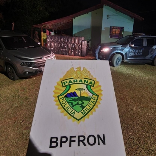 BPFRON apreende cigarros contrabandeados em Itaipulândia durante Operação Hórus