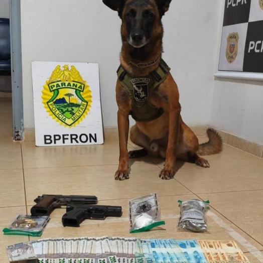 BPFRON apreende drogas, armas e munições durante abordagem em Marechal Cândido Rondon