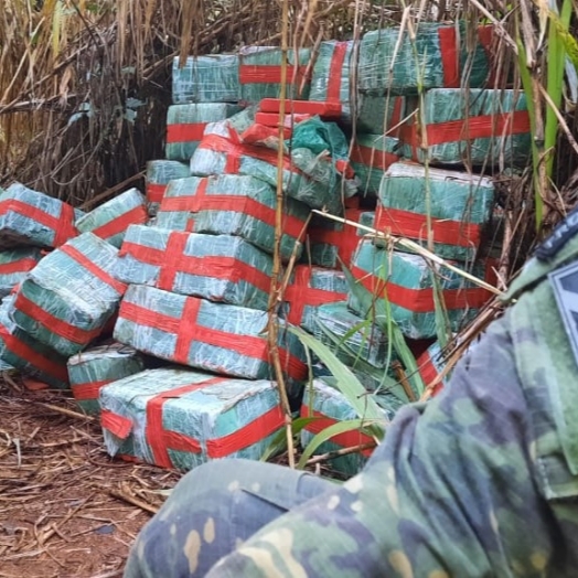 BPFRON apreende duas toneladas e meia de maconha em Santa Helena durante Operação Hórus