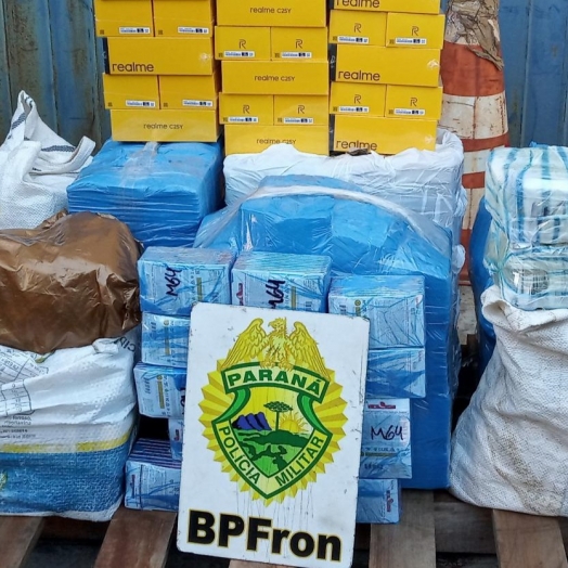 BPFRON apreende produtos contrabandeados durante abordagem em Matelândia
