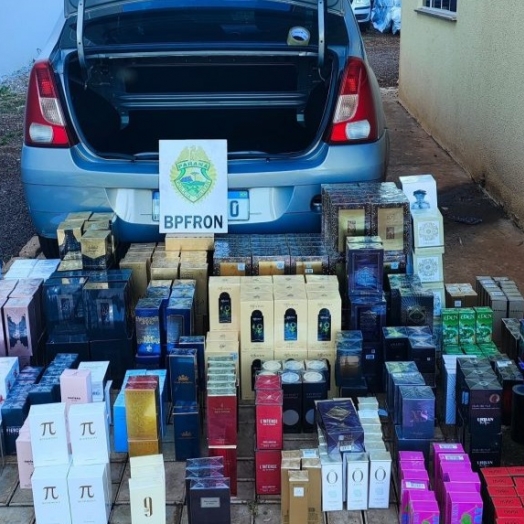 BPFRON apreende veículo carregado de perfumes importados avaliados em quase R$ 193.000,00