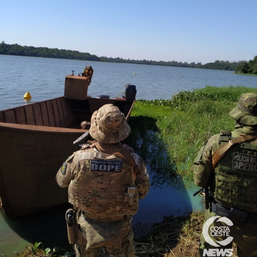 BPFRON, BOPE e PF apreendem embarcação em Pato Bragado