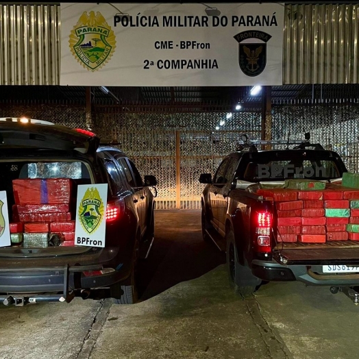 BPFron e NEPOM/PF apreendem 742 kg de maconha escondida em área rural de Guaira