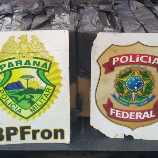 BPFRON e PF apreendem cigarros contrabandeados em Santa Helena