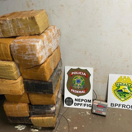 BPFRON e PF apreendem droga no distrito de Vila Celeste em Santa Helena
