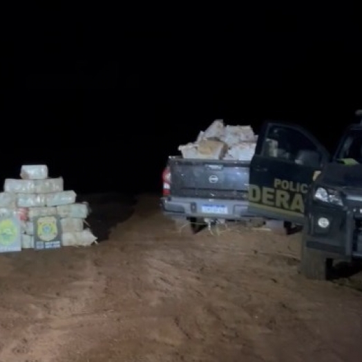BPFron e PF apreendem mais de 1,2 tonelada de maconha em Santa Helena