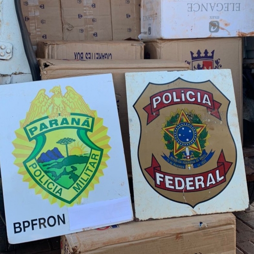 BPFRON e PF apreendem veículo carregado com cigarros em Pato Bragado