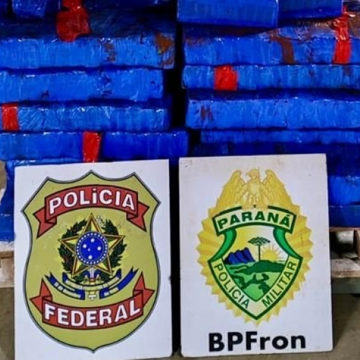 BPFRON e Polícia Federal apreendem meia tonelada de drogas em Guaíra-PR
