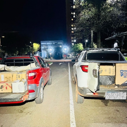 BPFRON, PF e  PC apreendem 440kg de maconha em porto clandestino em Foz do Iguaçu