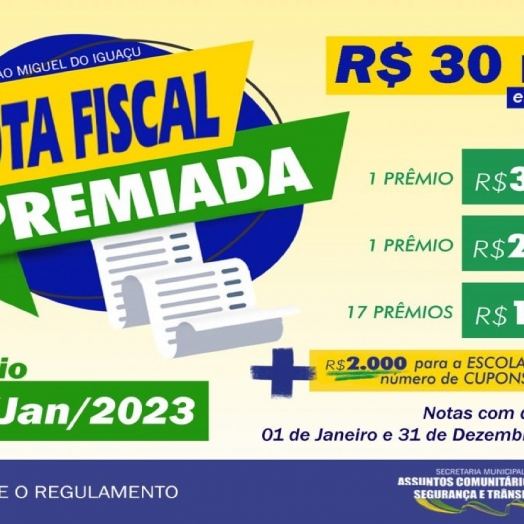 Campanha Nota Fiscal Premiada já distribuiu mais de 30 mil cupons em São Miguel do Iguaçu