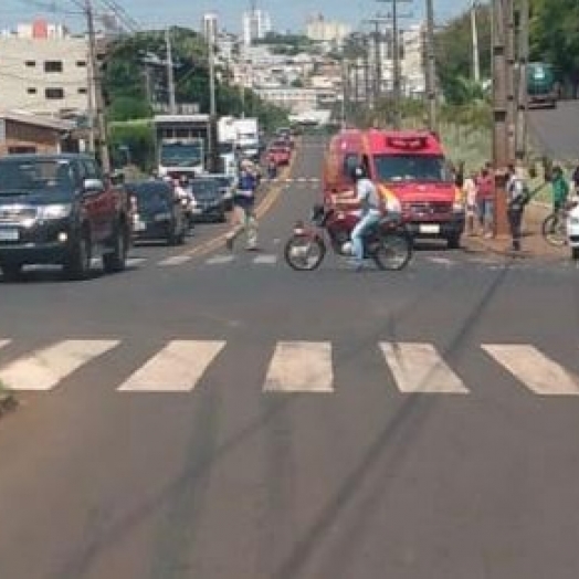 Colisão deixa motociclista ferido em Medianeira