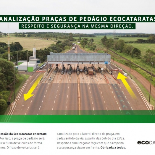 Com encerramento da concessão, Ecocataratas canalizará tráfego nas praças de pedágio