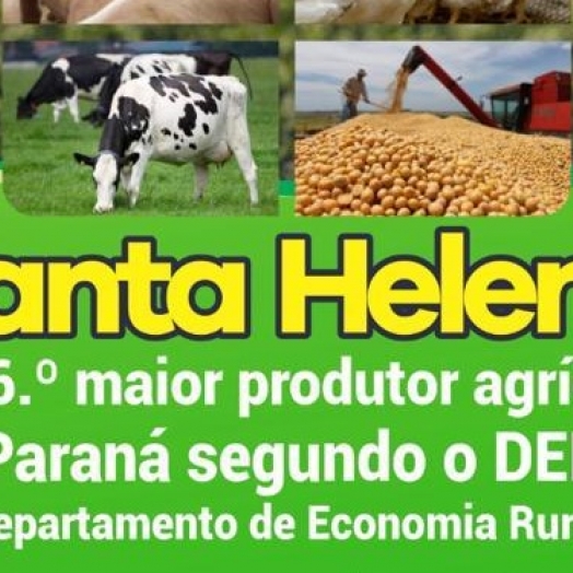 Com R$ 1,3 bilhões, Santa Helena continua sendo a  6ª maior potência agrícola do Paraná