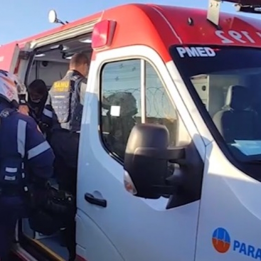 Comboio do Samu atende homem em estado grave na rodovia BR-277