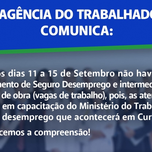 COMUNICADO: Agência do Trabalhador de Missal