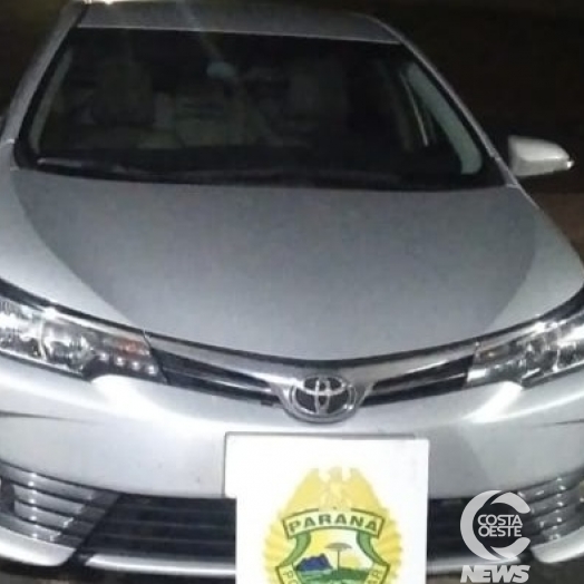 Corolla roubado em Medianeira é recuperado em Santa Helena