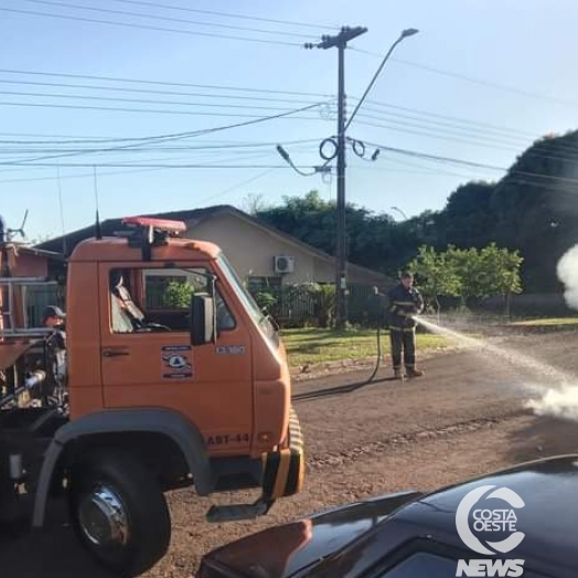 Defesa Civil de Santa Helena é acionada para conter fogo em colchão na Vila Rica