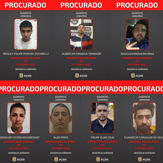 Delegacia de homicídio divulga fotos de foragidos