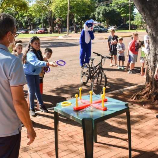 Dia Da Praça reuniu centenas de crianças  no último sábado em São Miguel do Iguaçu