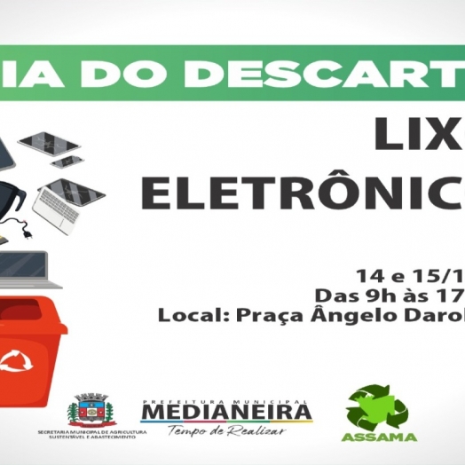 Dia de Descarte de Eletrônicos acontece na próxima semana em Medianeira