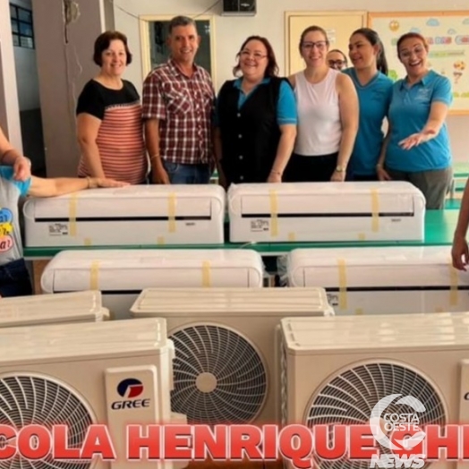 Escola Henrique Ghellere recebe repasse de R$65.000,00 e investe em Ar Condicionado e Material para a Cozinha da Escola