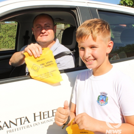 Escola Nereu Ramos de Santa Helena realiza o projeto ‘Sou Legal no Trânsito’
