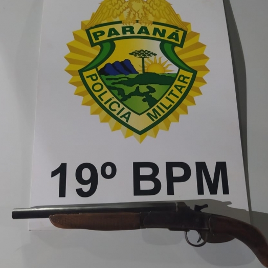 Espingarda é apreendida pela PM em Santa Helena ao atender ocorrência de discussão familiar