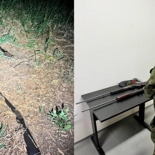 Espingardas são apreendidas em porto clandestino em Santa Helena