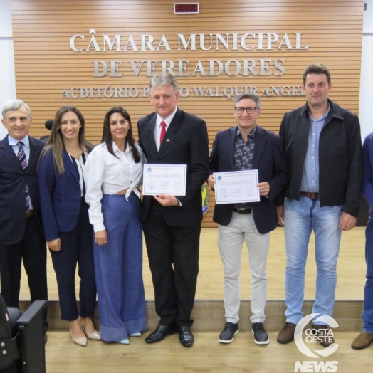 Ex-diretores da UTFPR Santa Helena são homenageados com Moção de Agradecimento