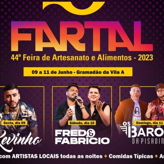 Fartal 2023 acontecerá no Gramadão da Vila A de 9 a 11 de junho