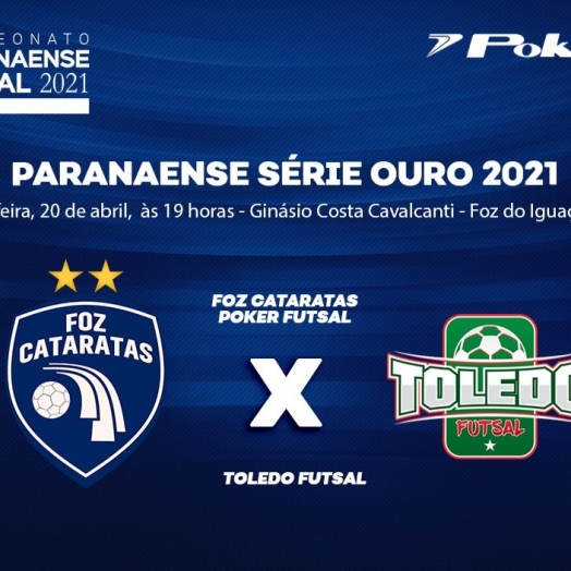 Foz Cataratas Poker Futsal joga contra o Toledo nesta terça