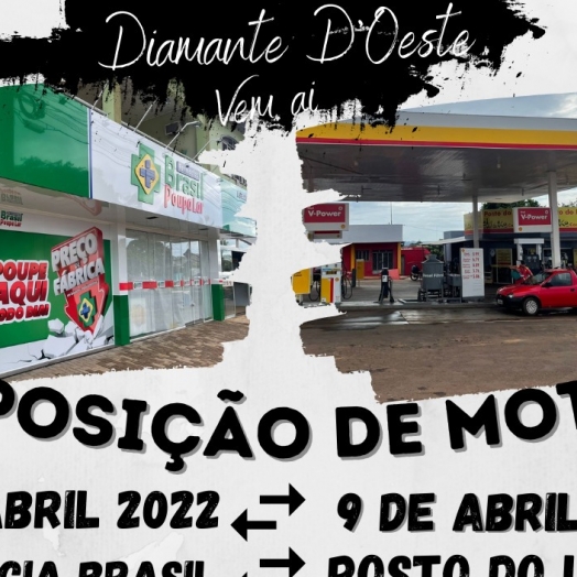 Gordo +1 estará em Diamante D’Oeste nesta sexta e sábado com exposição de motocicletas