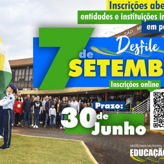 Governo Municipal abre inscrições para entidades e instituições participarem do desfile de 7 de setembro